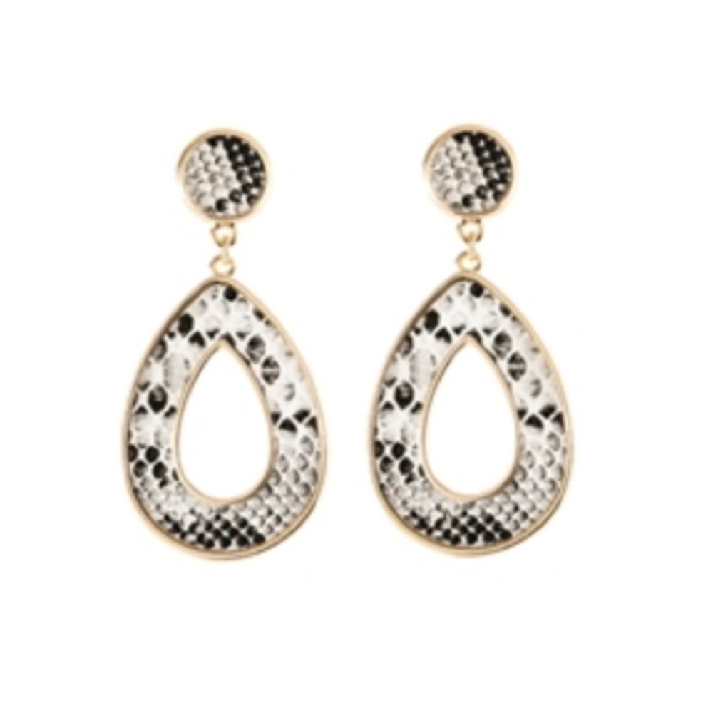 Snakeskin Dangle Post Earrings
